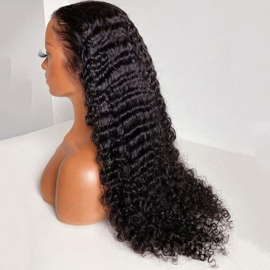 NATURAL COLOR DEEP WAVE HD LACE WIG